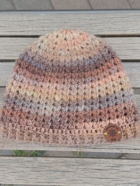 Artisan Handmade Crochet "Himalayan Salt Rocks" Beanie Hat